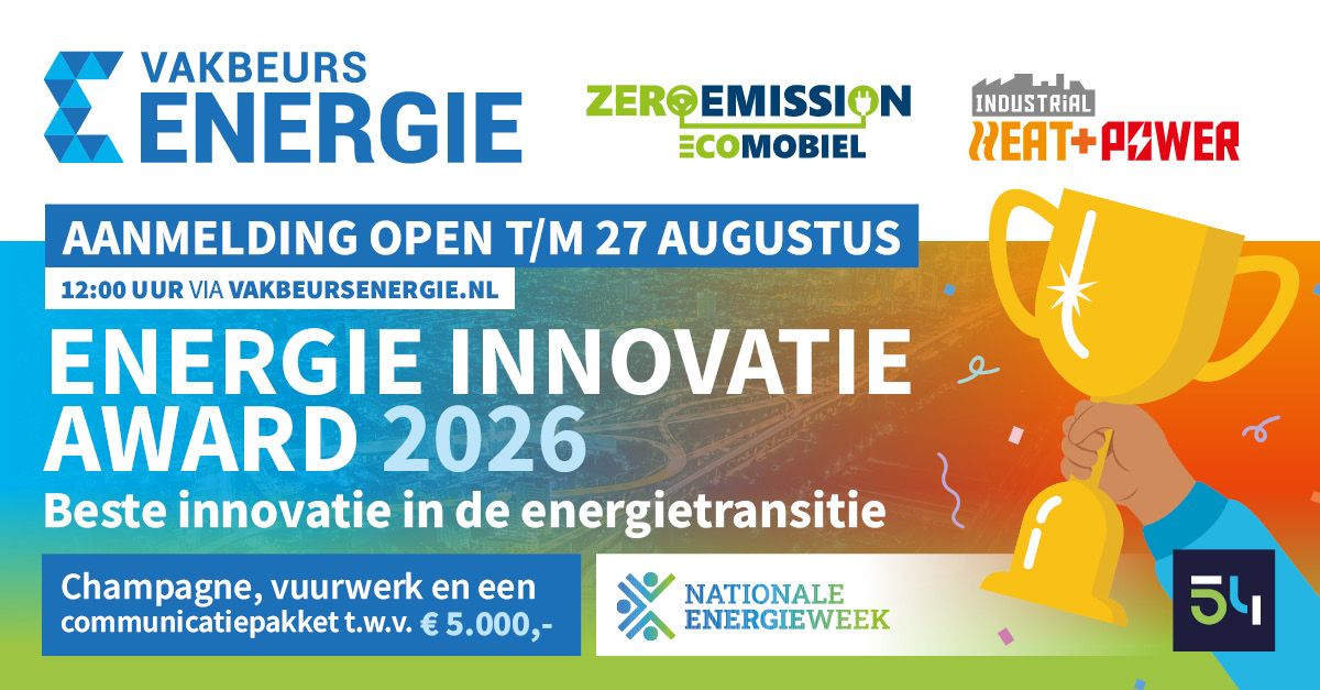 Energie Innovatie Award 2026 - Zero Emission | Ecomobiel